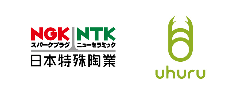 日本特殊陶業株式会社　株式会社ウフル　ロゴ